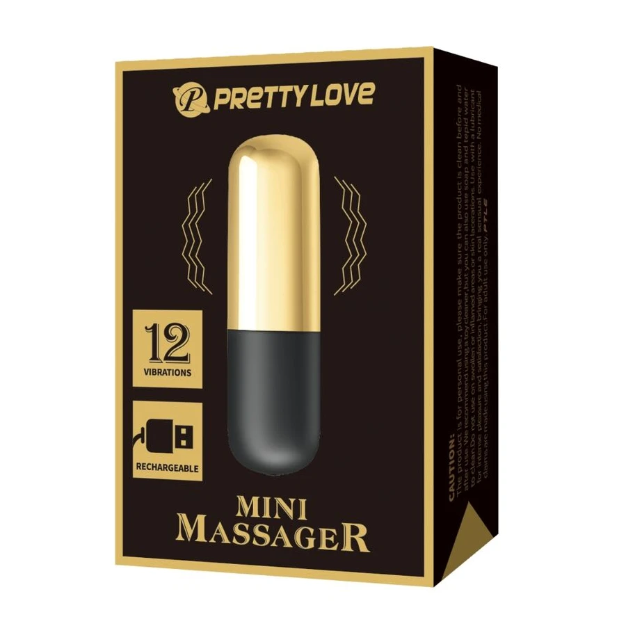 PRETTY LOVE - VIBRADOR BALA RECARREGVEL DOURADO